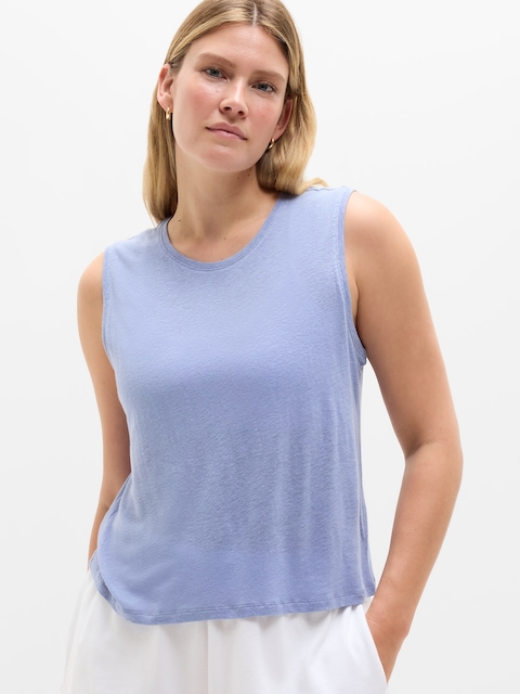 Getaway Linen Blend Muscle Tank