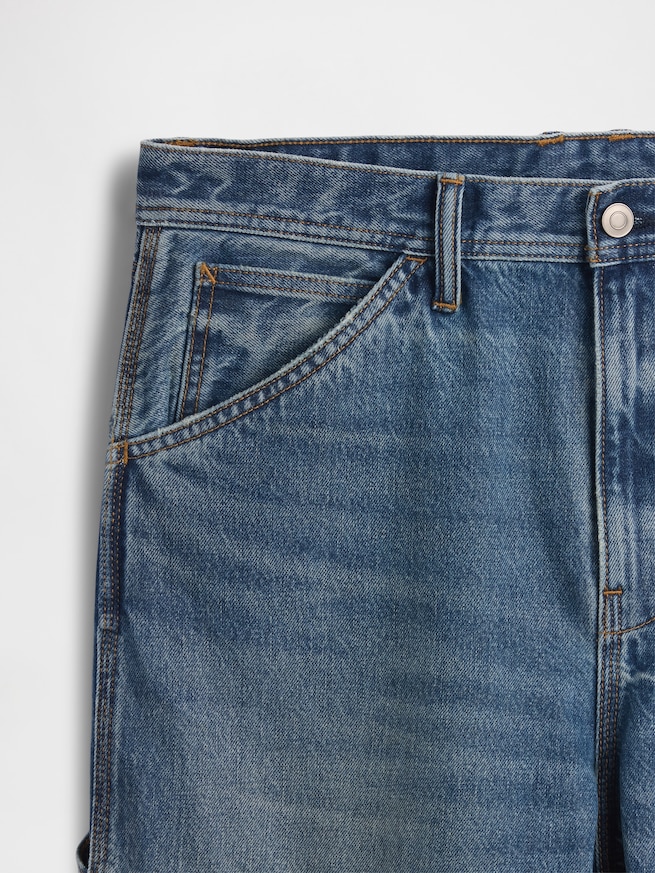 スーパーバギー デニムカーペンター ショートパンツ-3