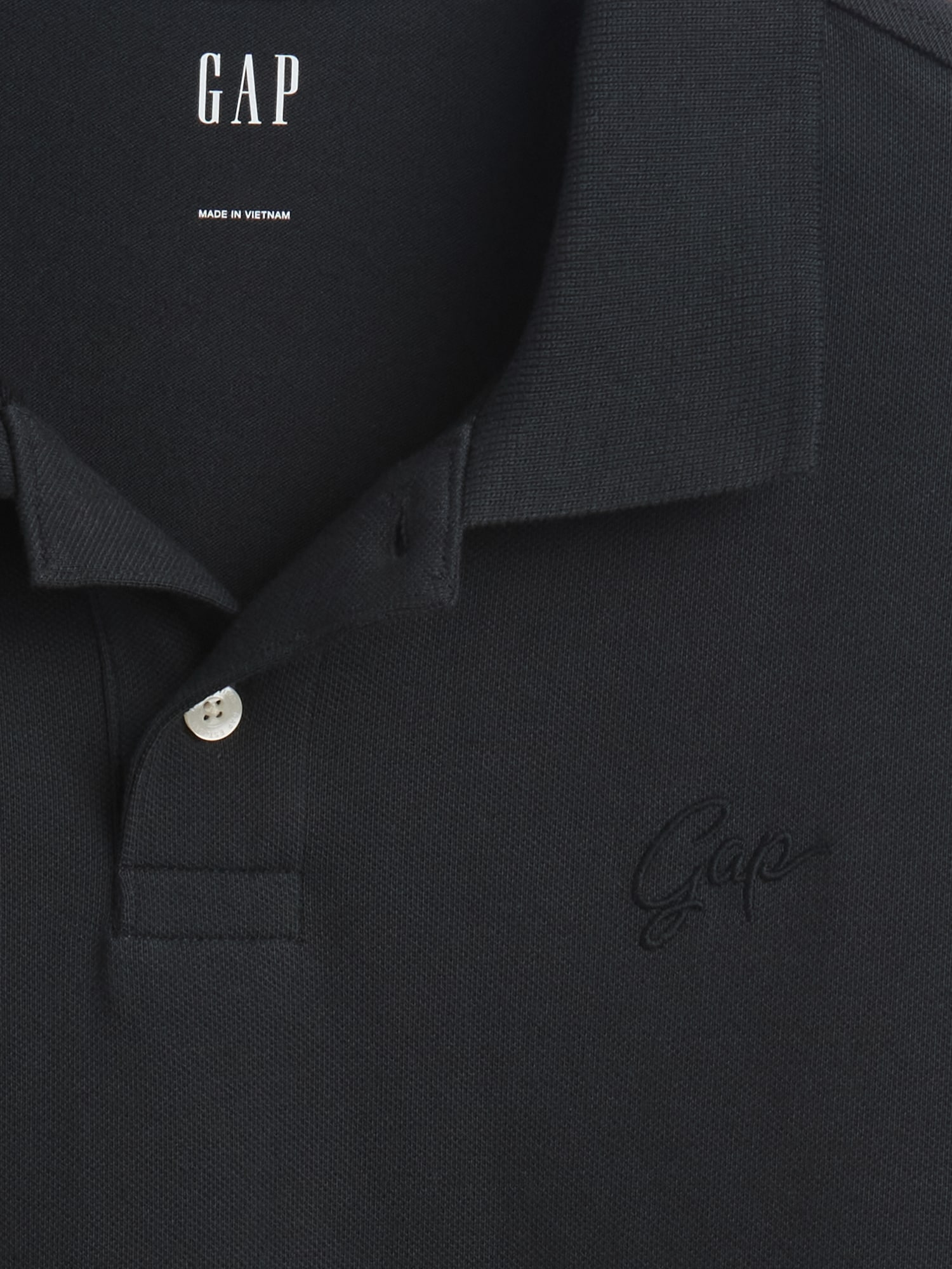 リラックスフィット ピケ クロップド ポロシャツ-3