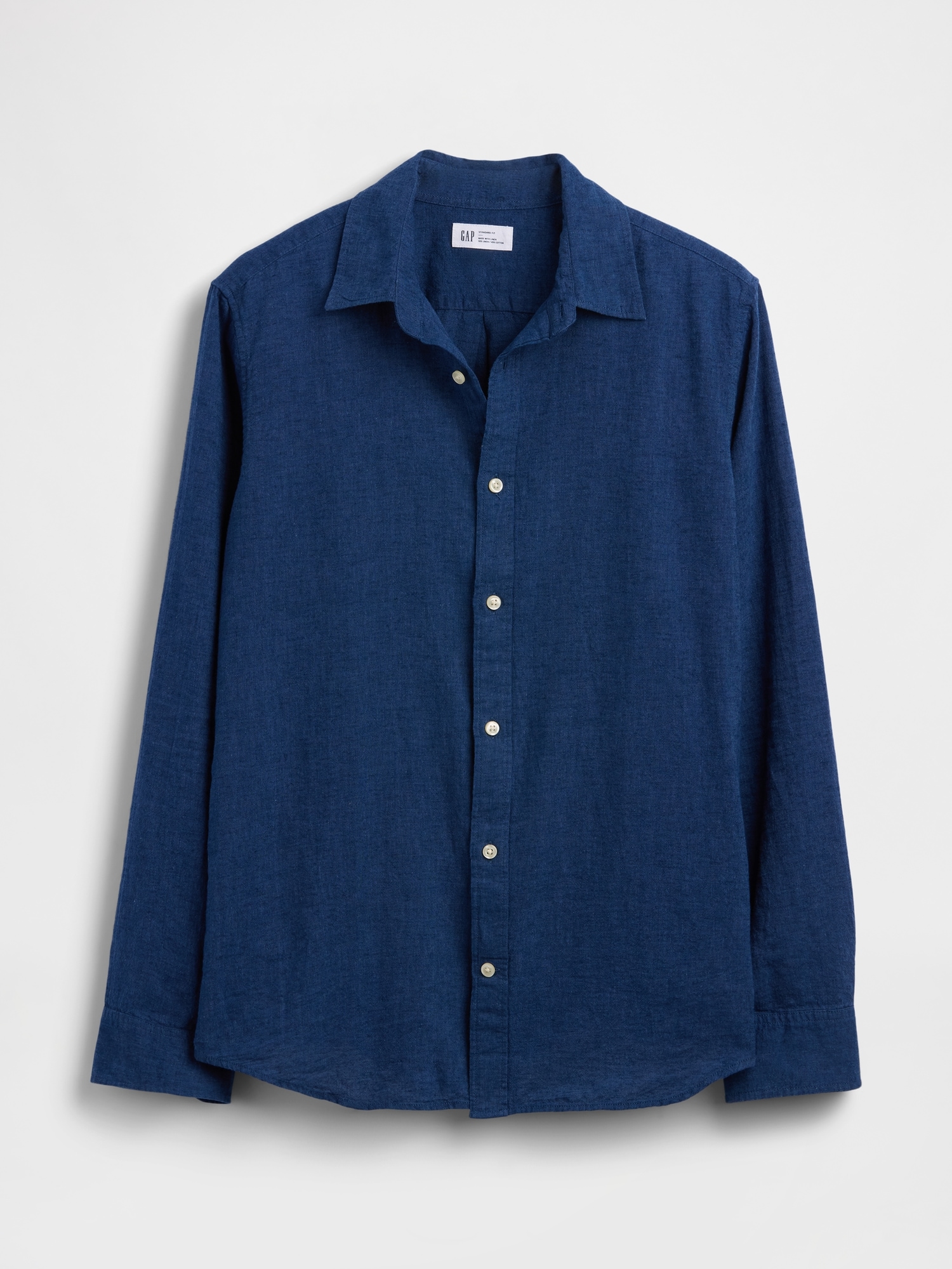 スタンダードフィット リネンブレンドシャツ-4