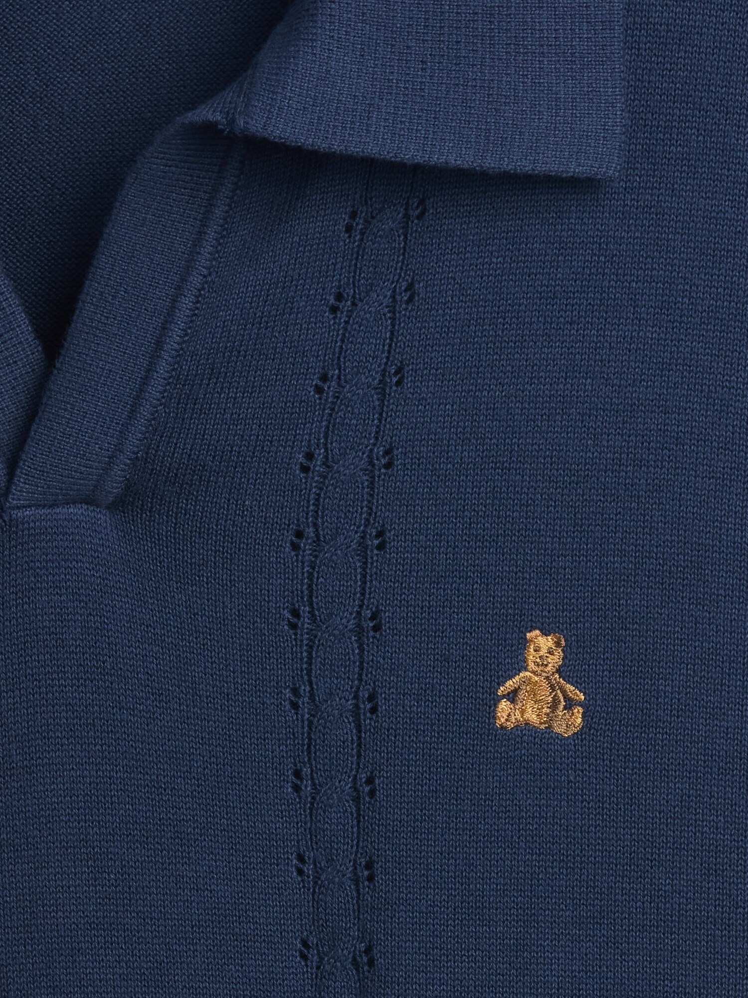 リラックス ジョニーカラー ポインテール ニットシャツ-3