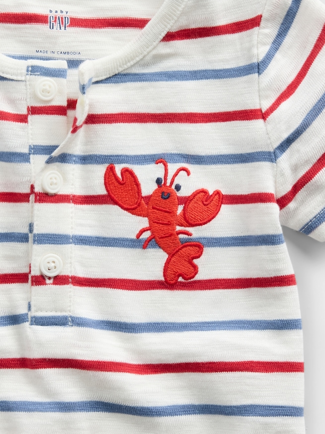 はじめてのお気に入り ヘンリーネック ショートオール (ベビー)-2