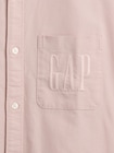 リラックスフィット クロップド ストレートヘム GAPロゴ オックスフォードシャツ-3