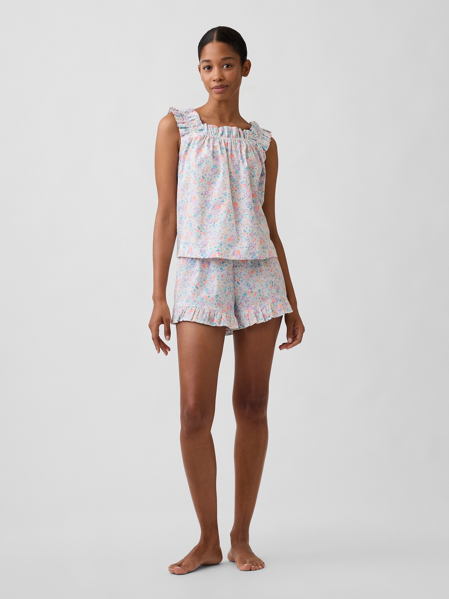 ラッフルフリル ポプリン パジャマトップス-2