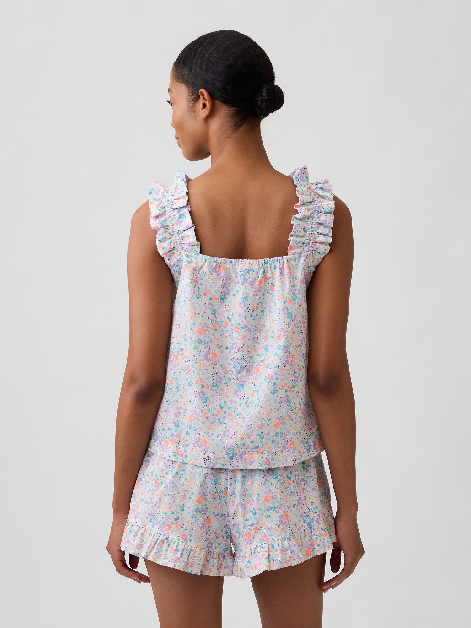 ラッフルフリル ポプリン パジャマトップス-1