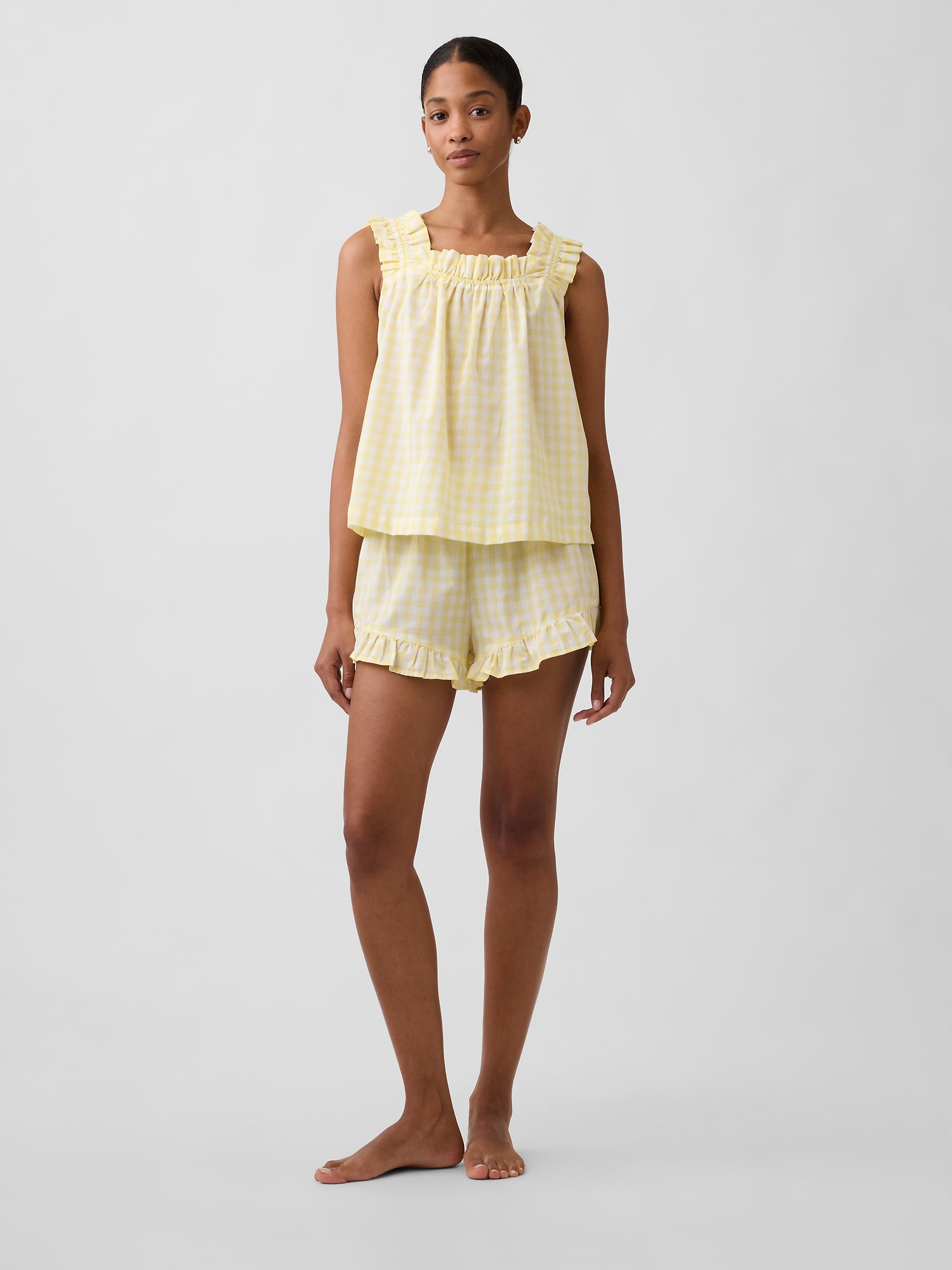 ラッフルフリル ポプリン パジャマトップス-2