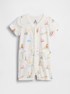 プリント ロンパース (ベビー)