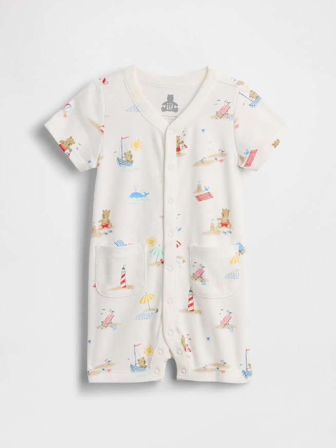 プリント ロンパース (ベビー)-0