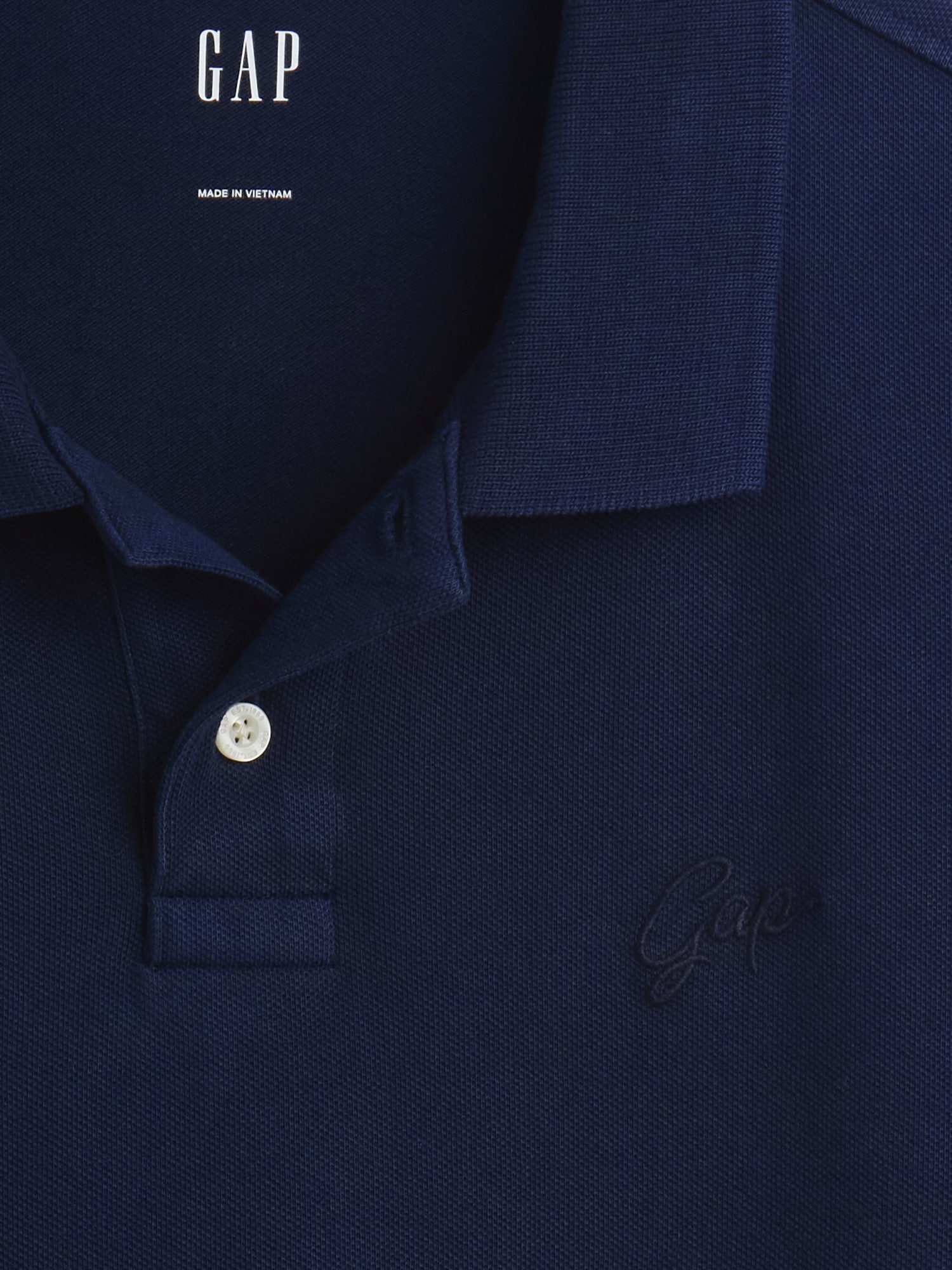 リラックスフィット ピケ クロップド ポロシャツ-3