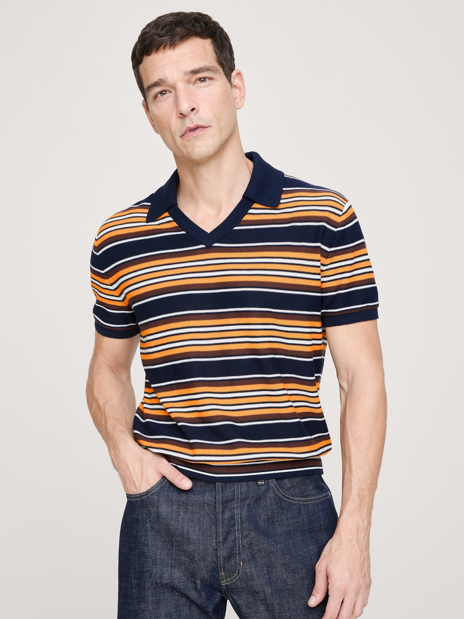 コットン ニットポロ-0