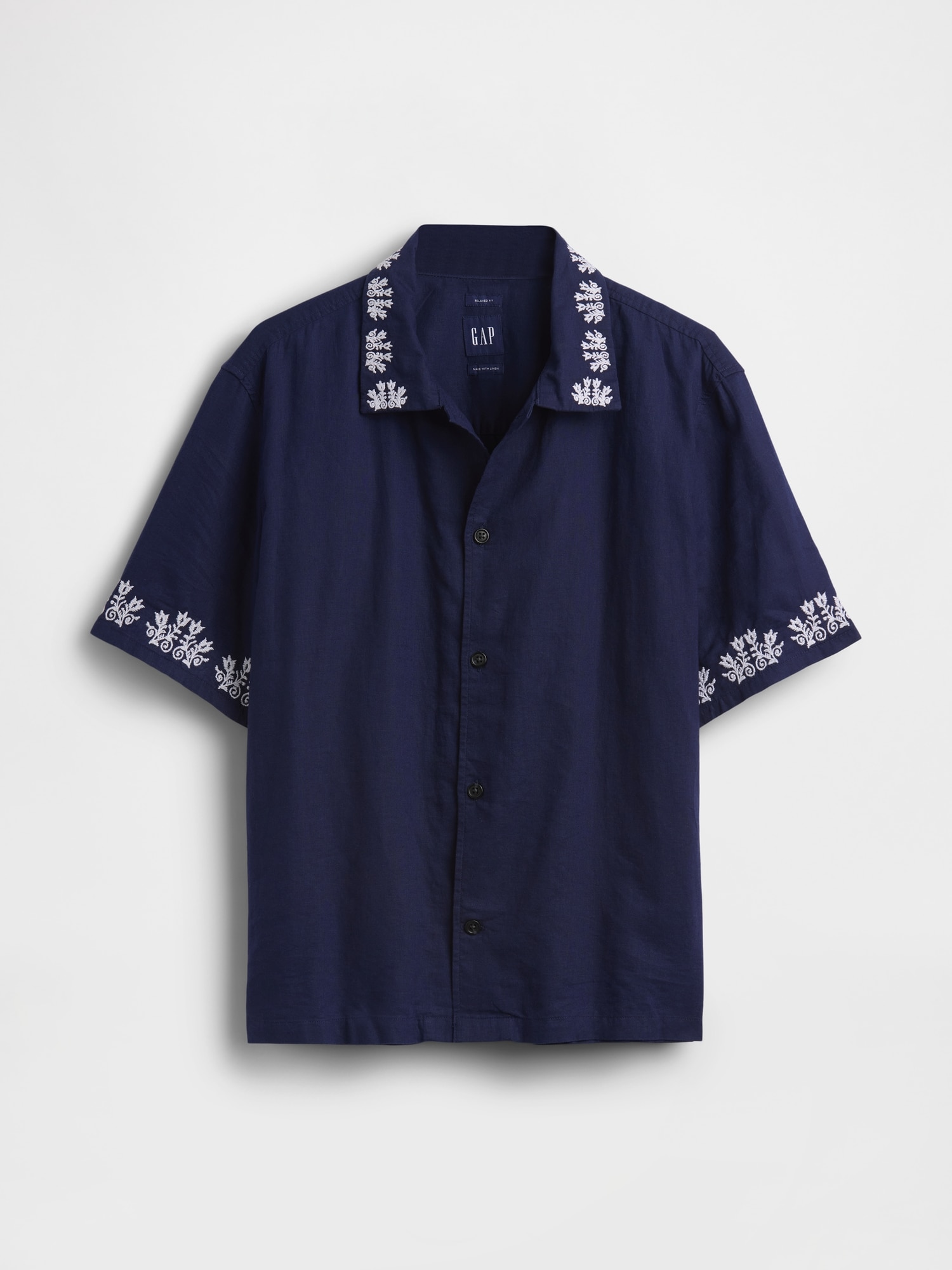 コットンリネン リラックスフィット ストレートヘムシャツ-4