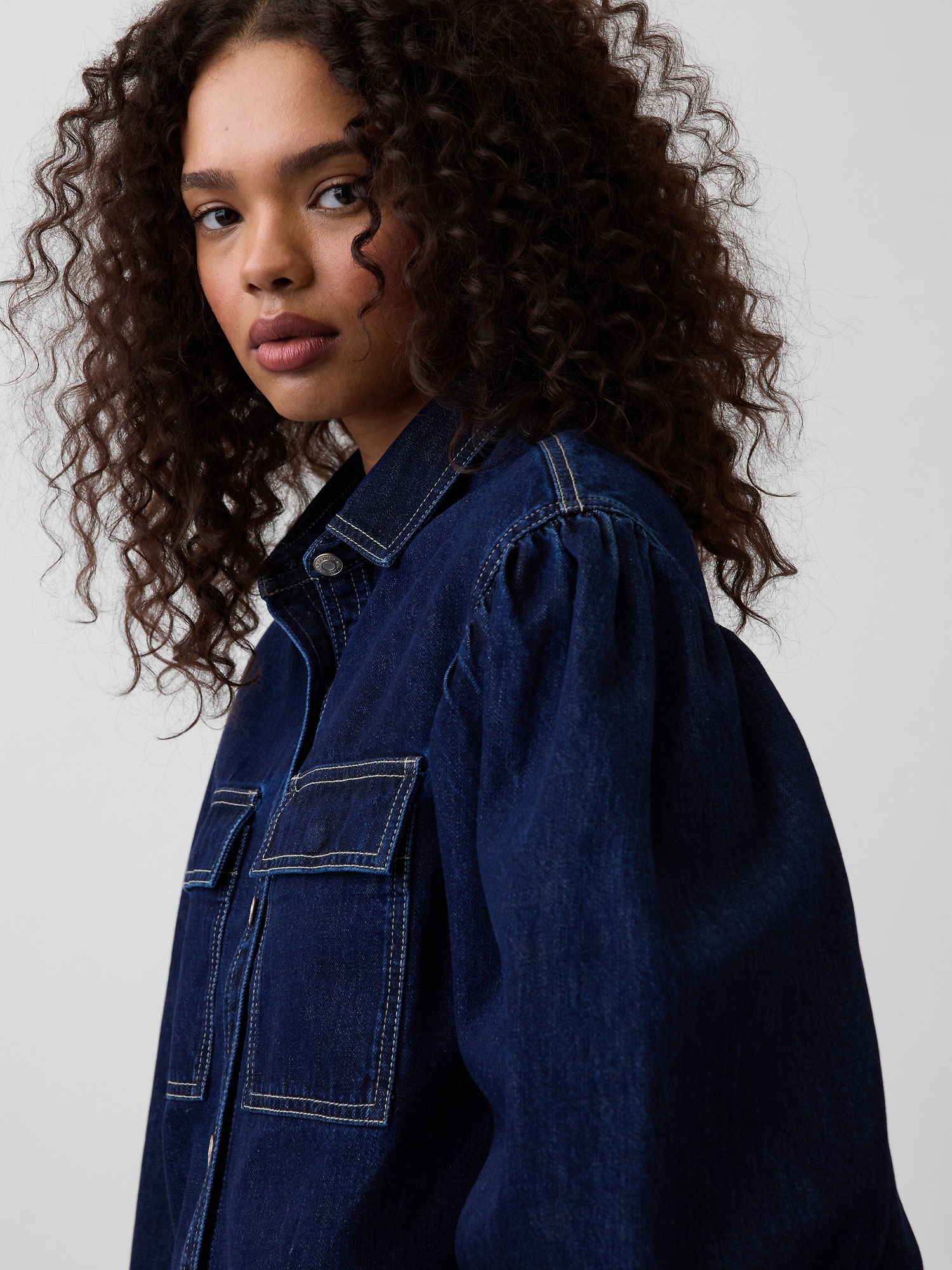 Gap &times; HFR バルーンスリーブ デニムシャツ by LaTouch&eacute;-1