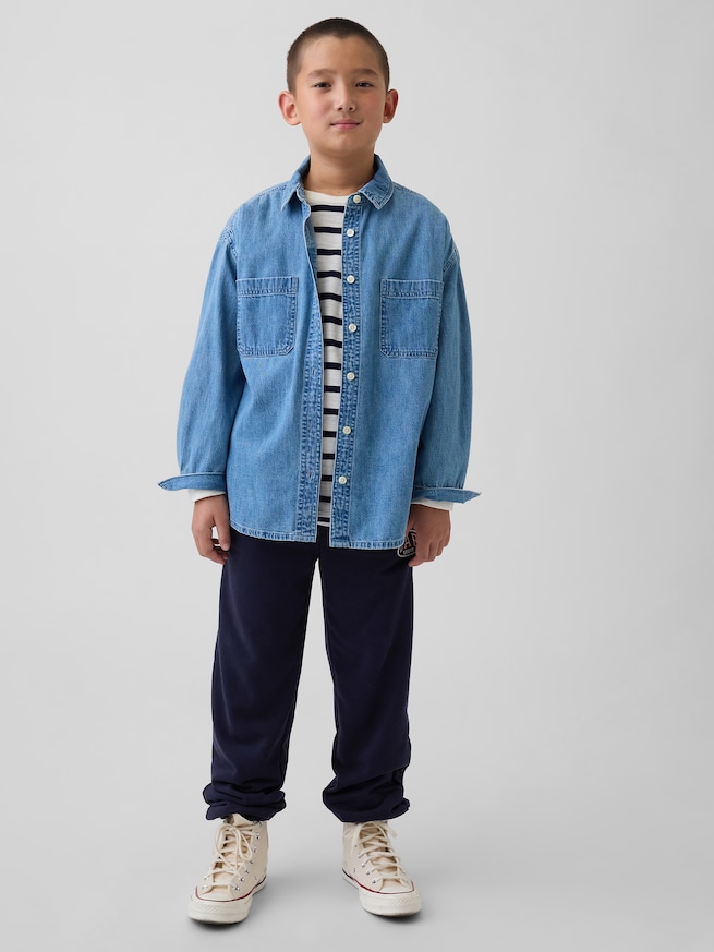 ヴィンテージソフト フレンチテリー GAP SPORTロゴ ジョガーパンツ (キッズ)-2