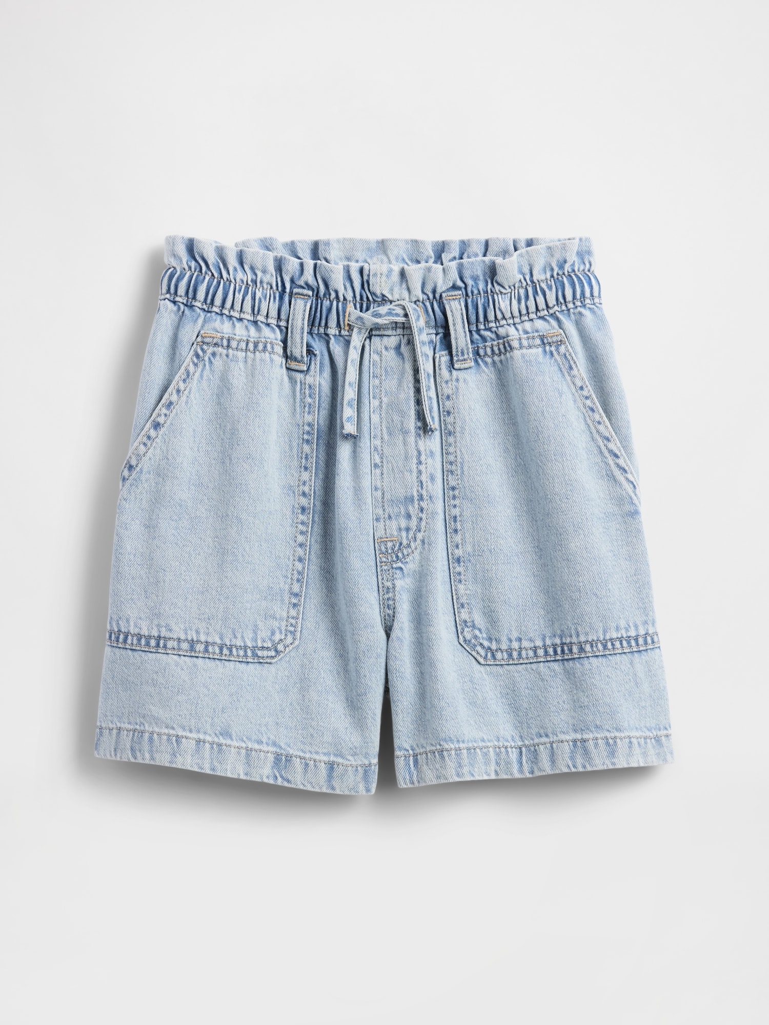 Kids High Rise Relaxed Pull-On Denim Shorts | Gap Factory