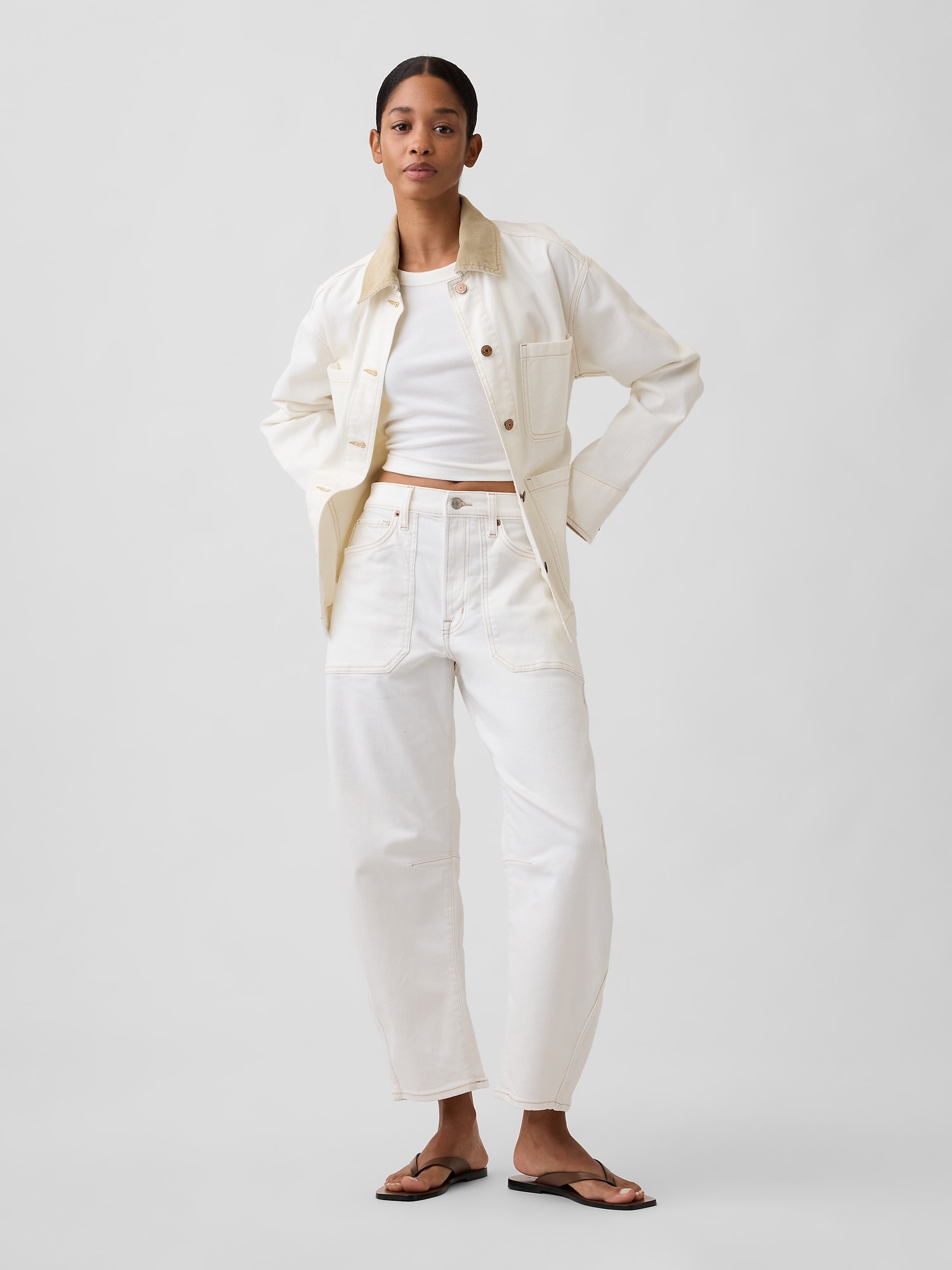 High Rise Barrel Jeans