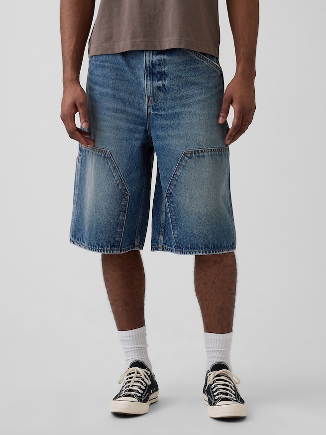 スーパーバギー デニムカーペンター ショートパンツ-1