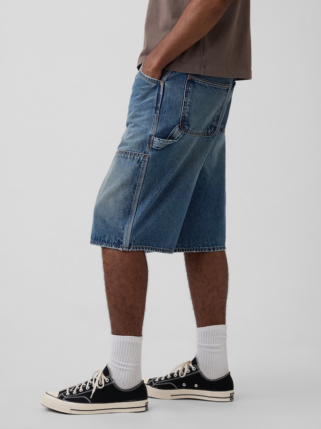 スーパーバギー デニムカーペンター ショートパンツ-2