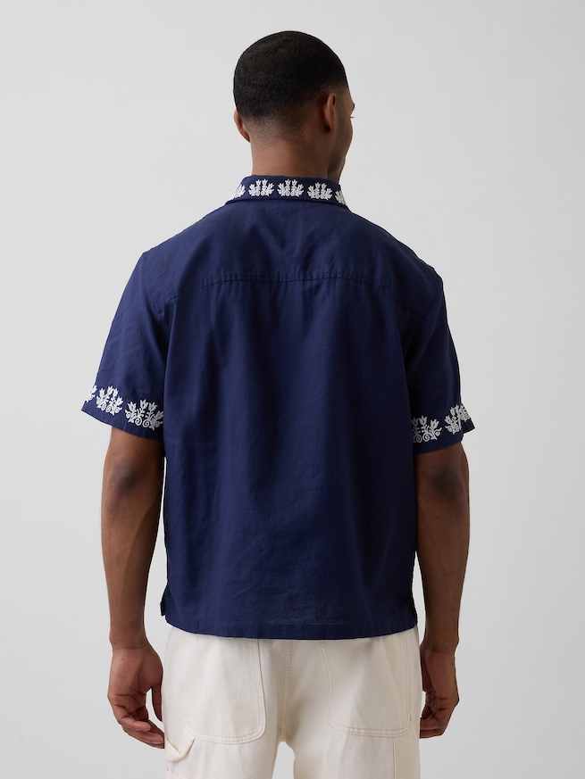 コットンリネン リラックスフィット ストレートヘムシャツ-2