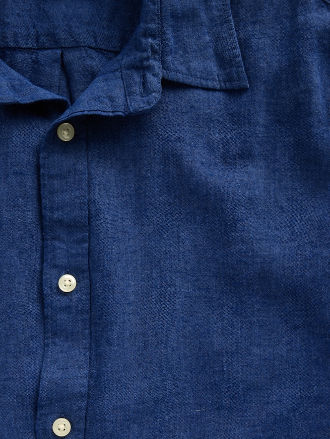 スタンダードフィット リネンブレンドシャツ-3