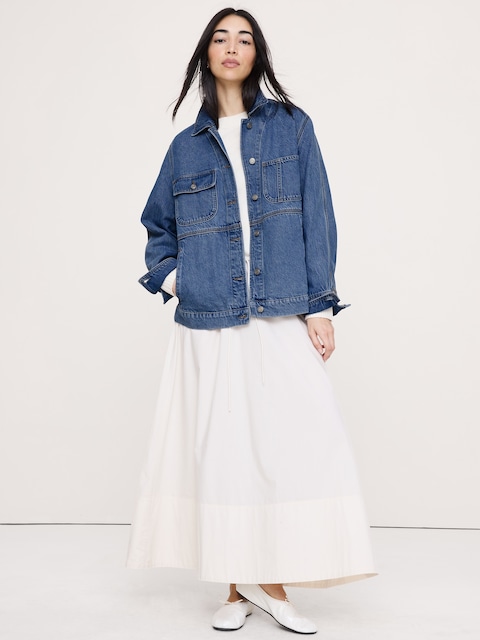 VESTE UTILITAIRE EN DENIM LÉGER