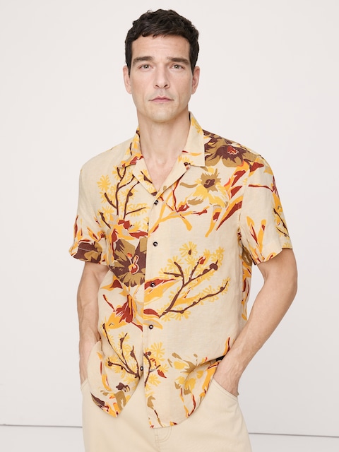 CHEMISE DE VACANCES COUPE STANDARD EN LIN