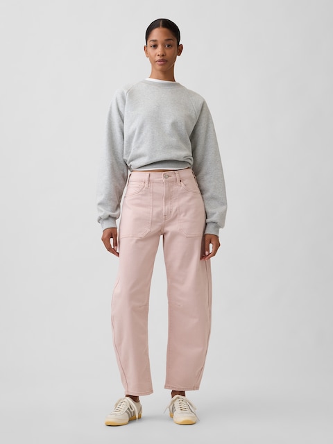 High Rise Barrel Jeans
