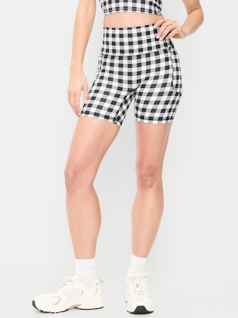 Extra-High Waisted PowerSoft Boundless Pocket Biker Shorts-- 6-inch inseam - No Front Seam