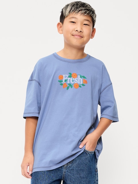 Oversized Short-Sleeve Graphic T-Shirt for Boys