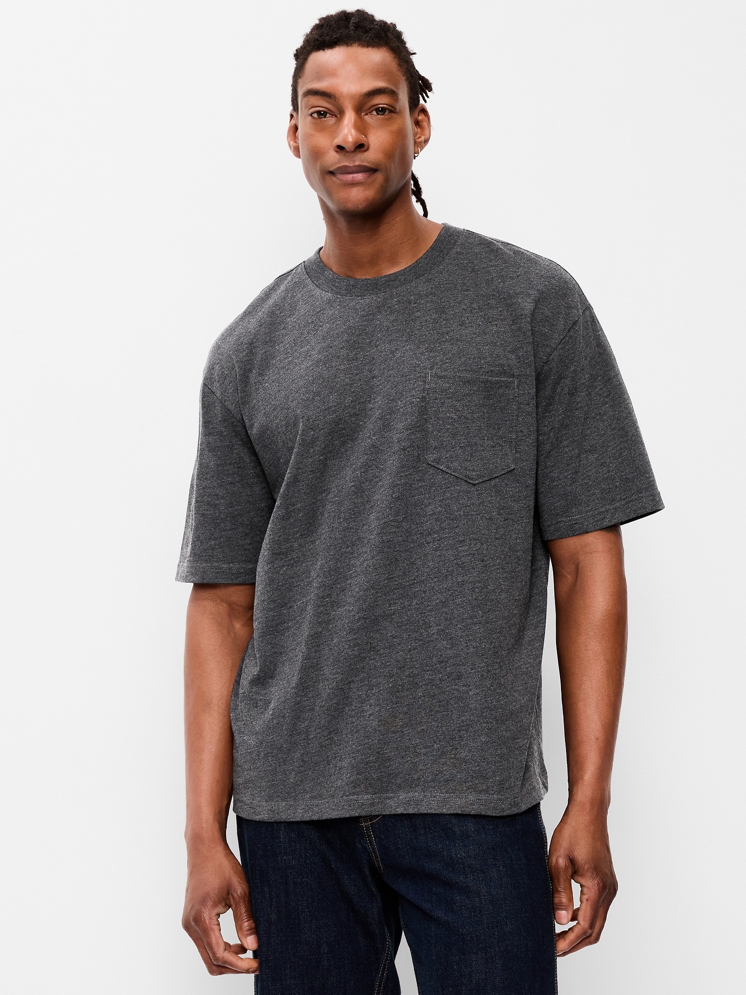 T-SHIRT À POCHE EN TISSU ÉPAIS