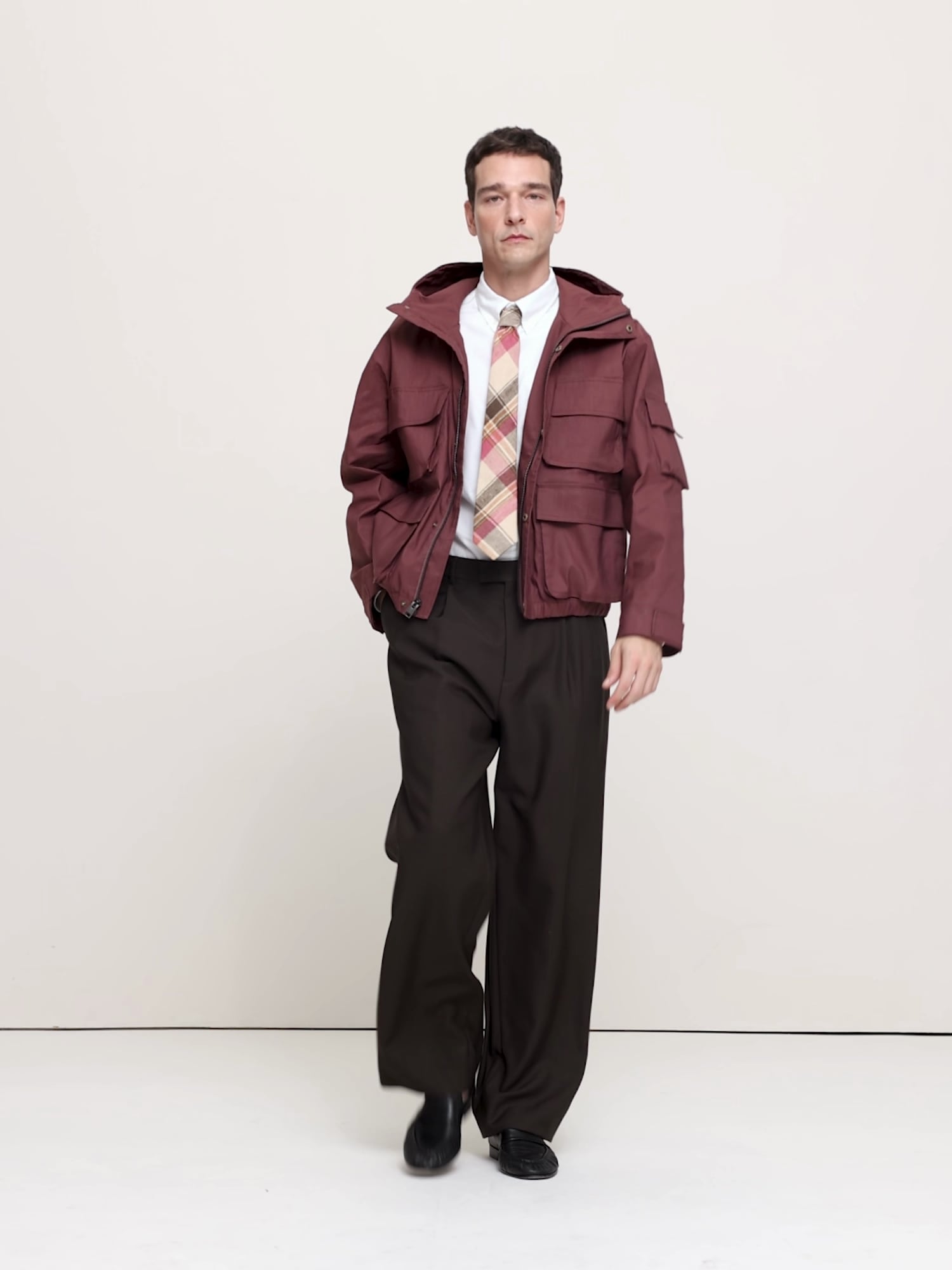 ヘンプブレンド フーデッド フィールド ジャケット-7