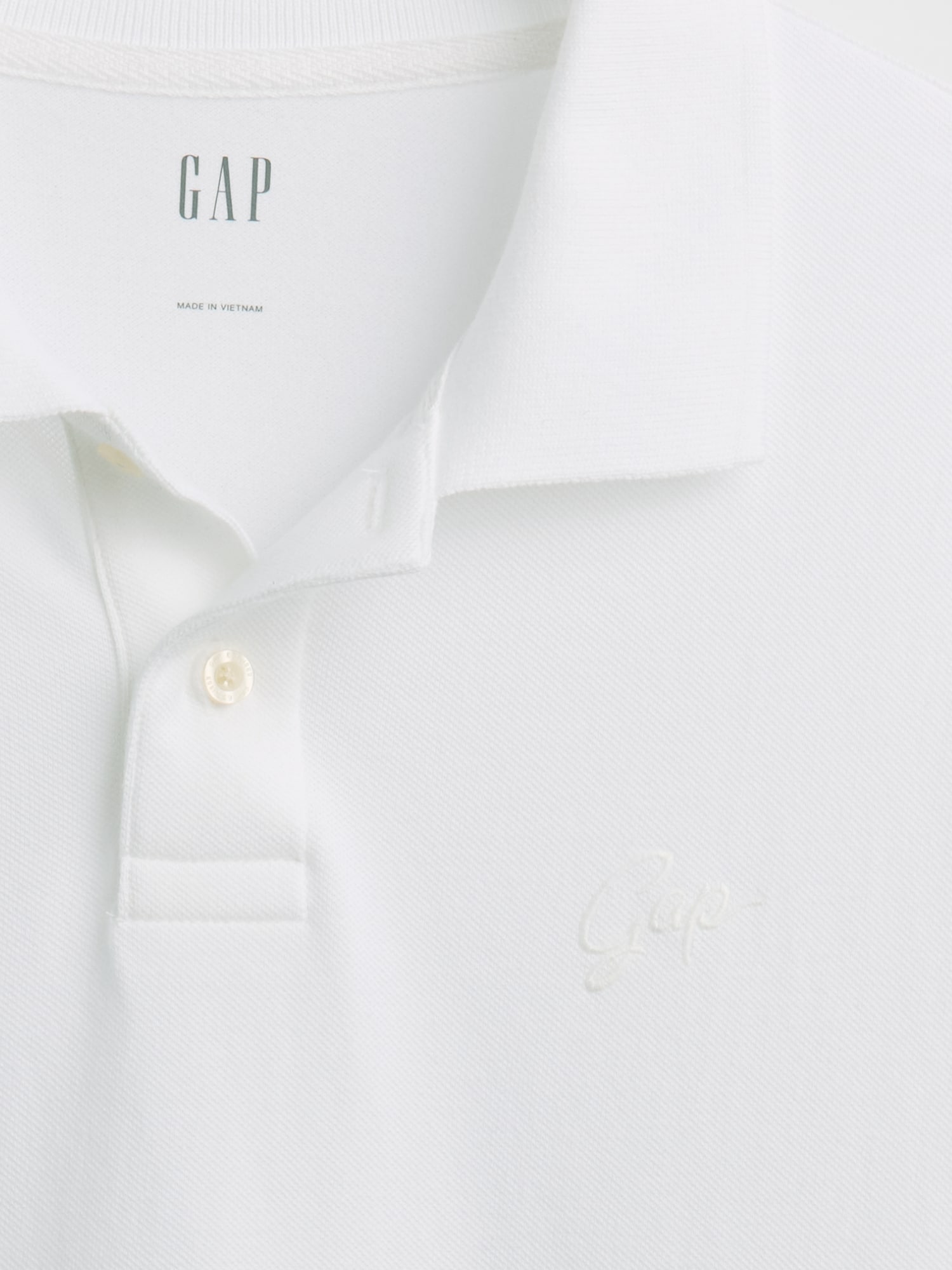 リラックスフィット ピケ クロップド ポロシャツ-3