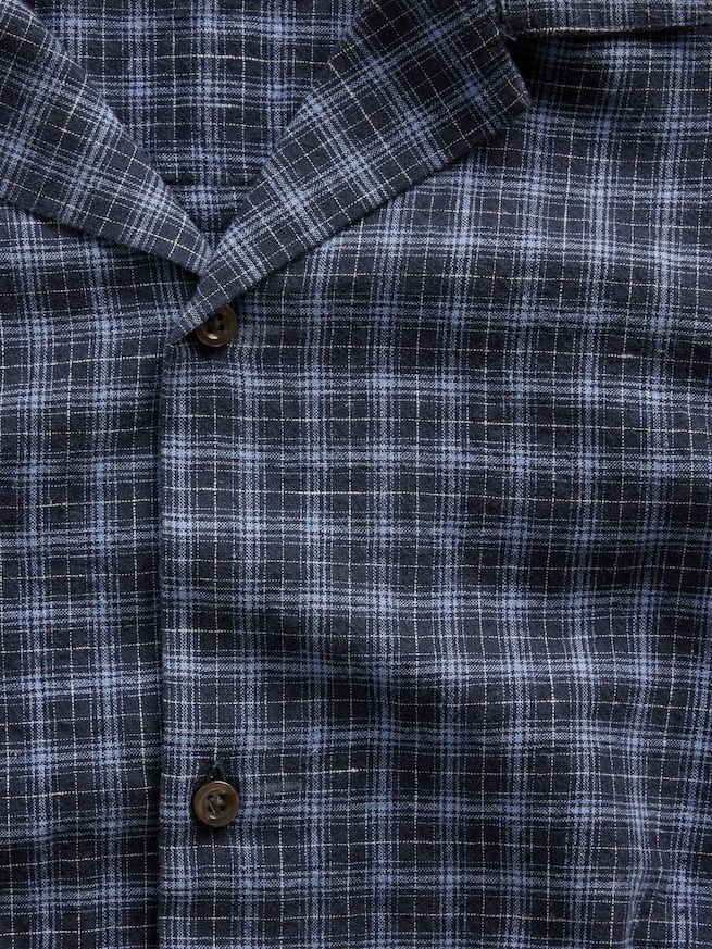 スタンダードフィット リネンブレンドバケーションシャツ-3