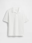 リラックスフィット ピケ クロップド ポロシャツ-4