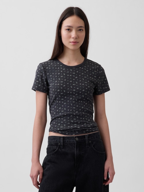 ポインテール クルーネックTシャツ