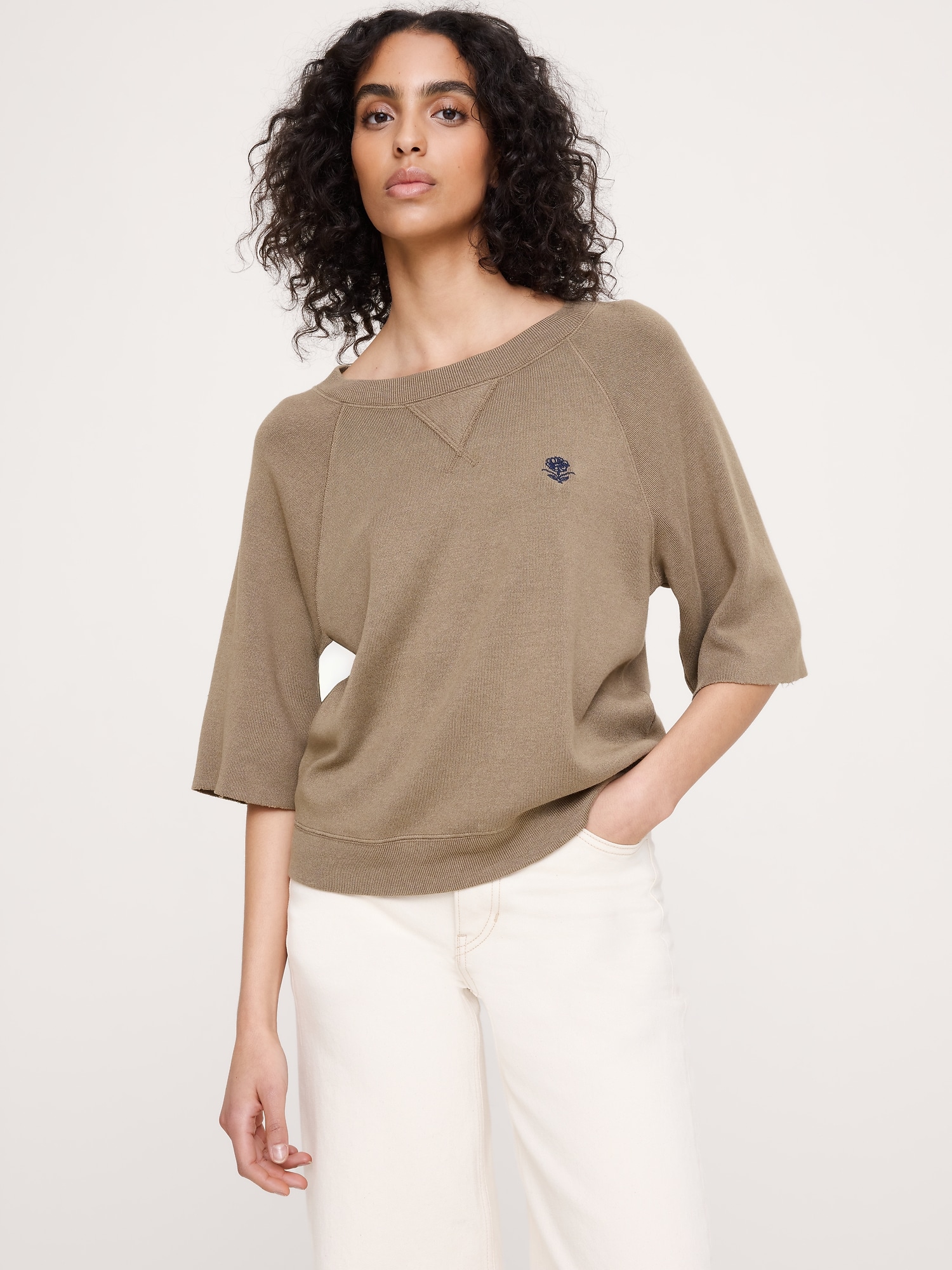 Garment Dye Sweatshirt Tee