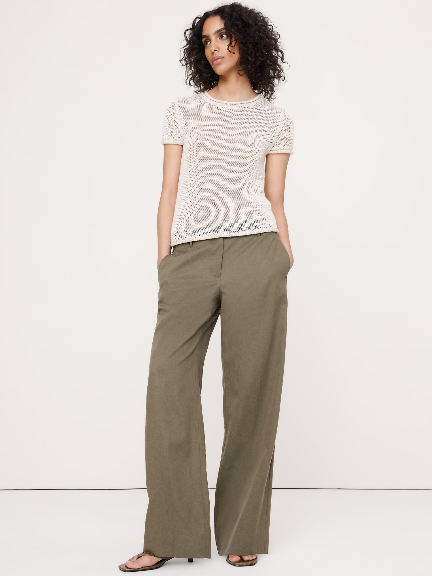 CHANDAIL À MANCHES COURTES EN LIN CLASSIQUE