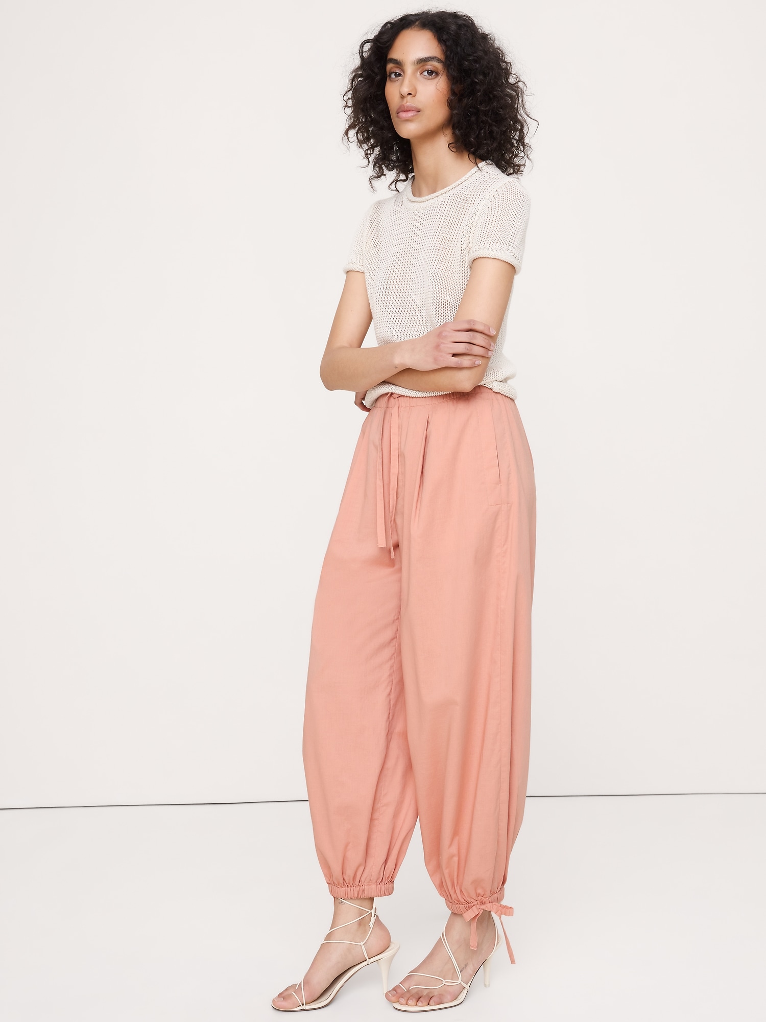 PANTALON AMPLE EN COTON LÉGER