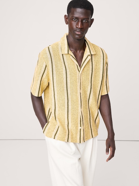 CHEMISE DE VACANCES DÉCONTRACTÉE À RAYURES