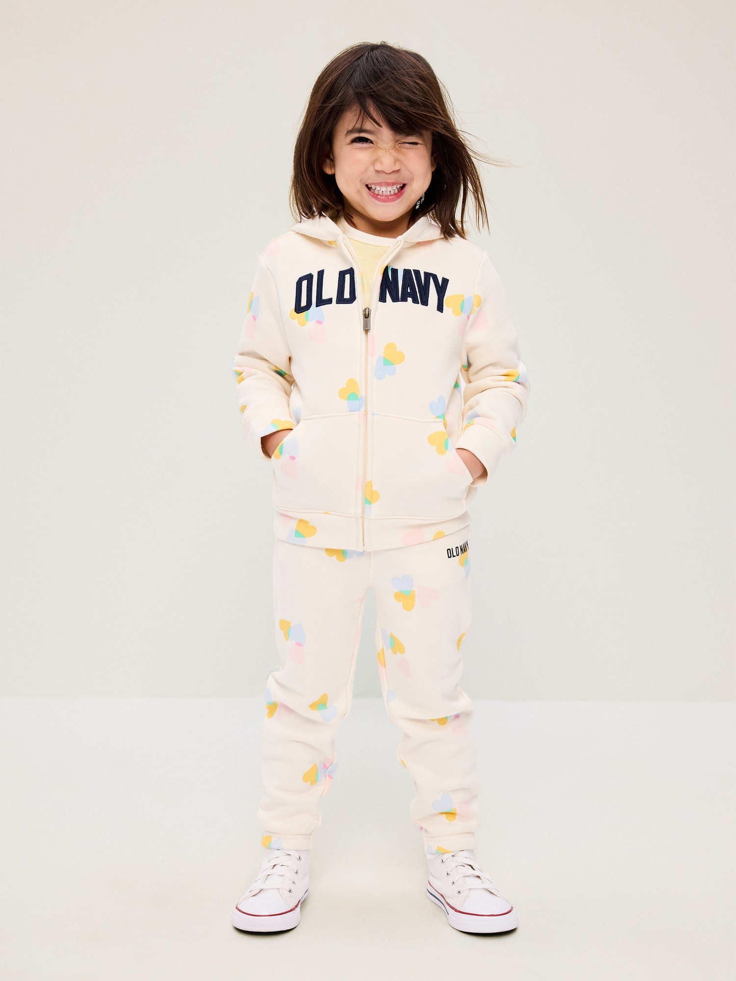 PANTALON DE JOGGING EN COTON OUATÉ À LOGO ET À MOTIF POUR TOUTE-PETITE