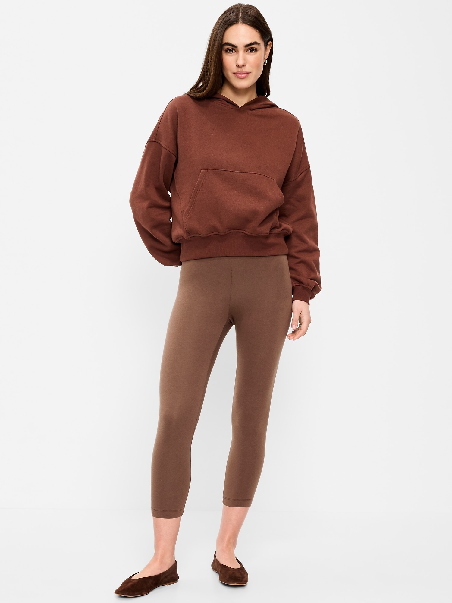 High-Waisted Fashion Layering Cropped Legging