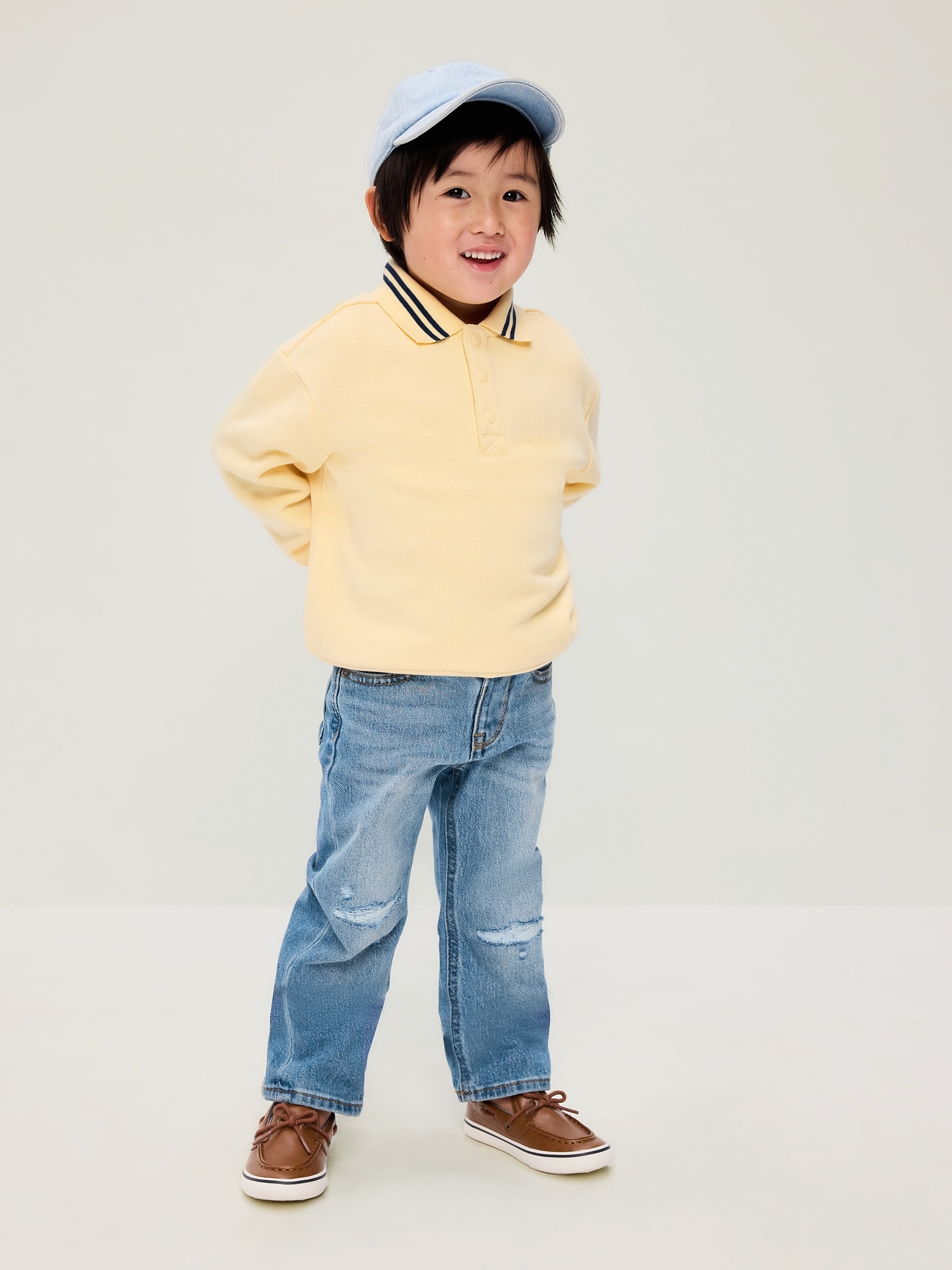 Straight Ripped Stretch Jeans for Toddler Boys