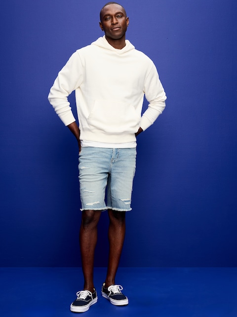 Slim Built-In Flex Jean Shorts-- 9-inch inseam