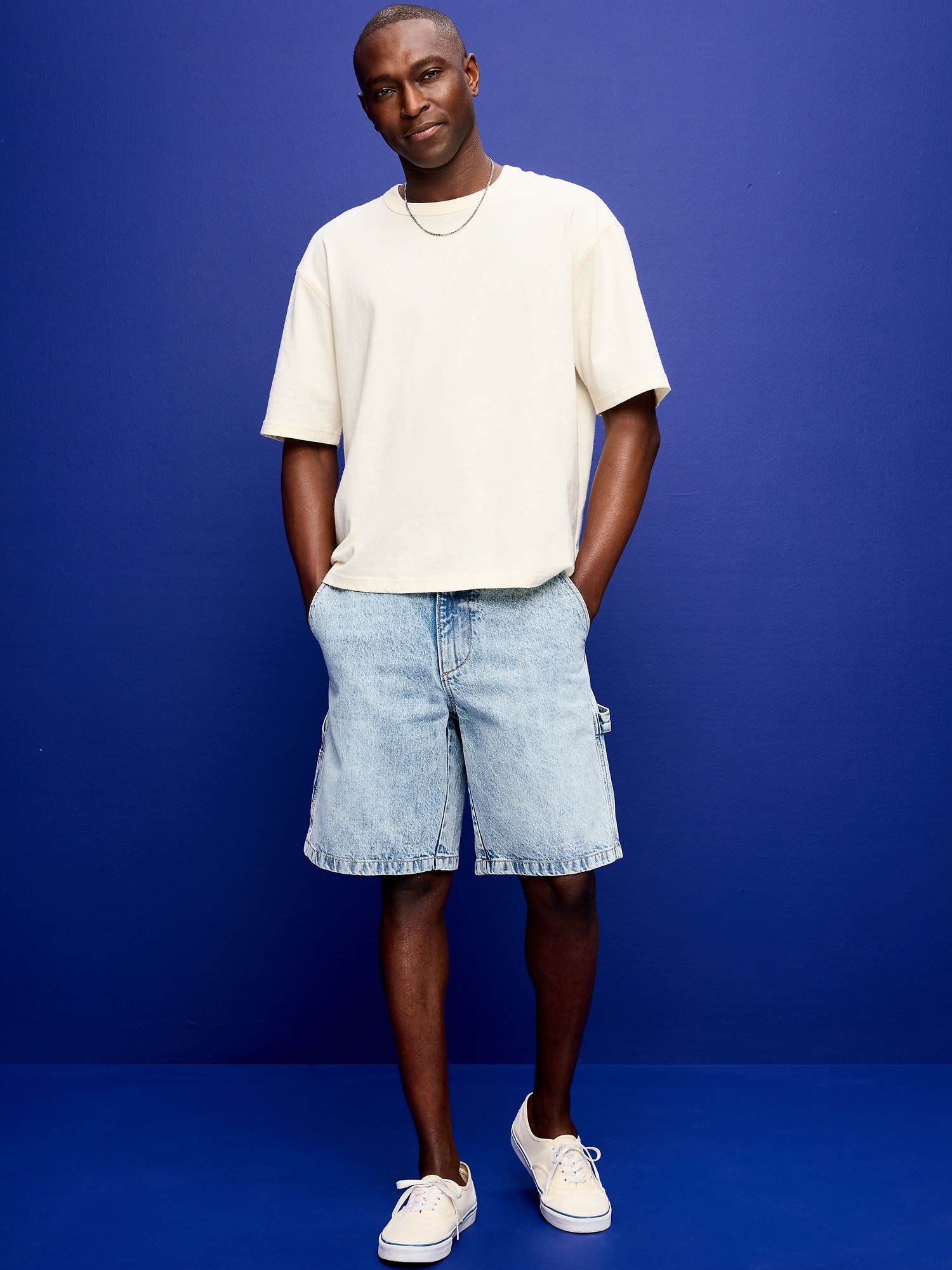 Baggy Tech Carpenter Jean Shorts-- 10-inch inseam
