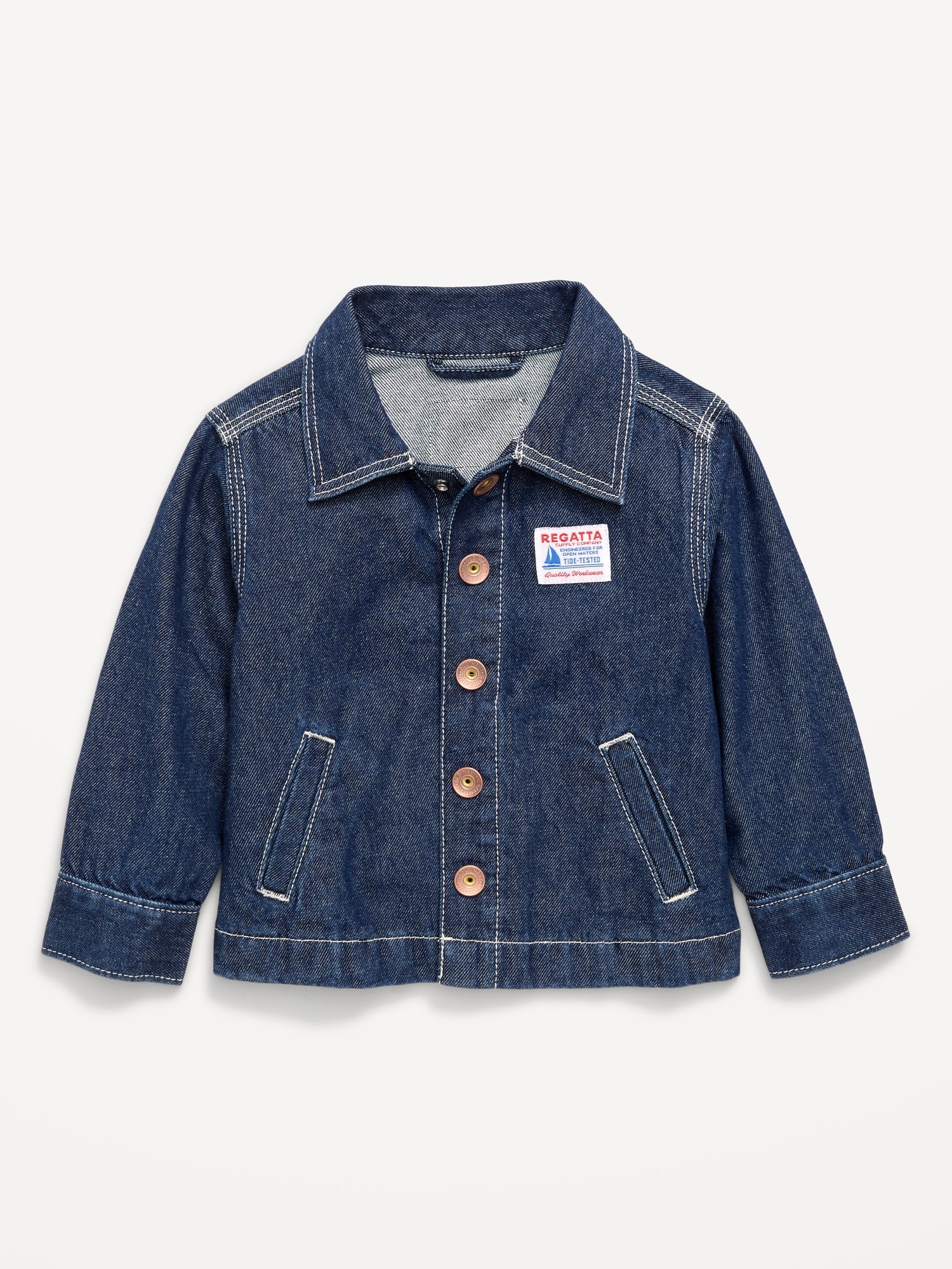 Loose Unisex Jean Barn Coat for Toddler