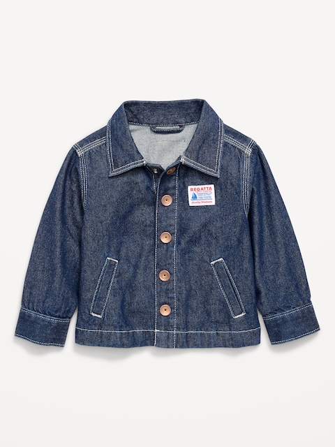 Loose Unisex Jean Barn Coat for Toddler