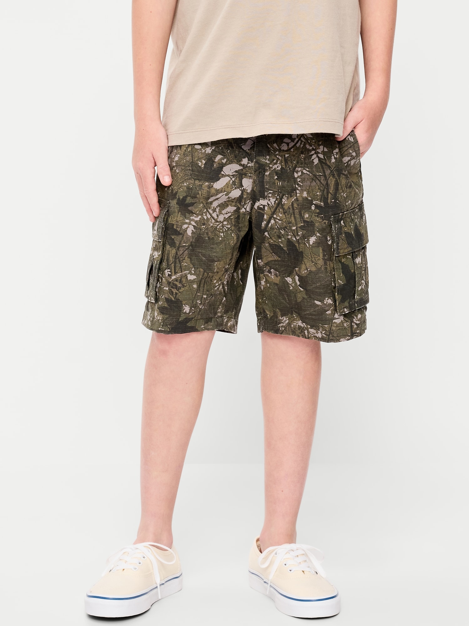 SHORT CARGO INDÉCHIRABLE COUPE GÉNÉREUSE LONGUEUR GENOU POUR GARÇON