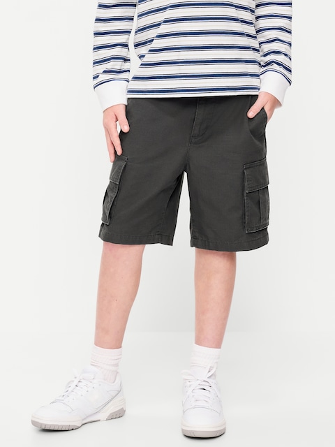 Knee Length Baggy Ripstop Cargo Shorts for Boys