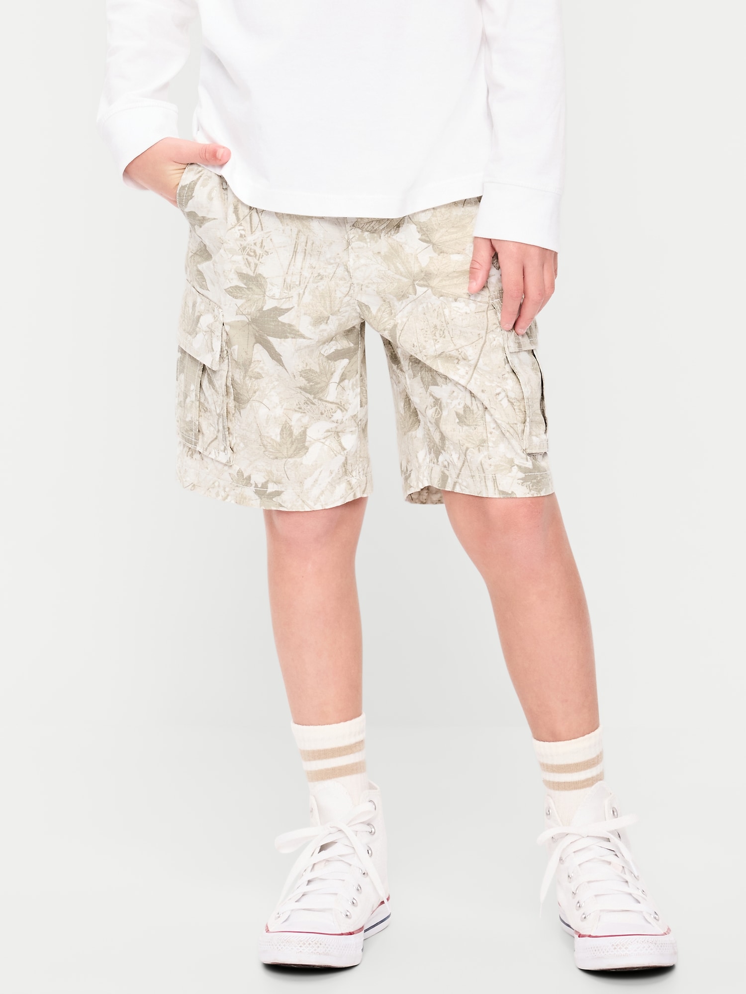 SHORT CARGO INDÉCHIRABLE COUPE GÉNÉREUSE LONGUEUR GENOU POUR GARÇON