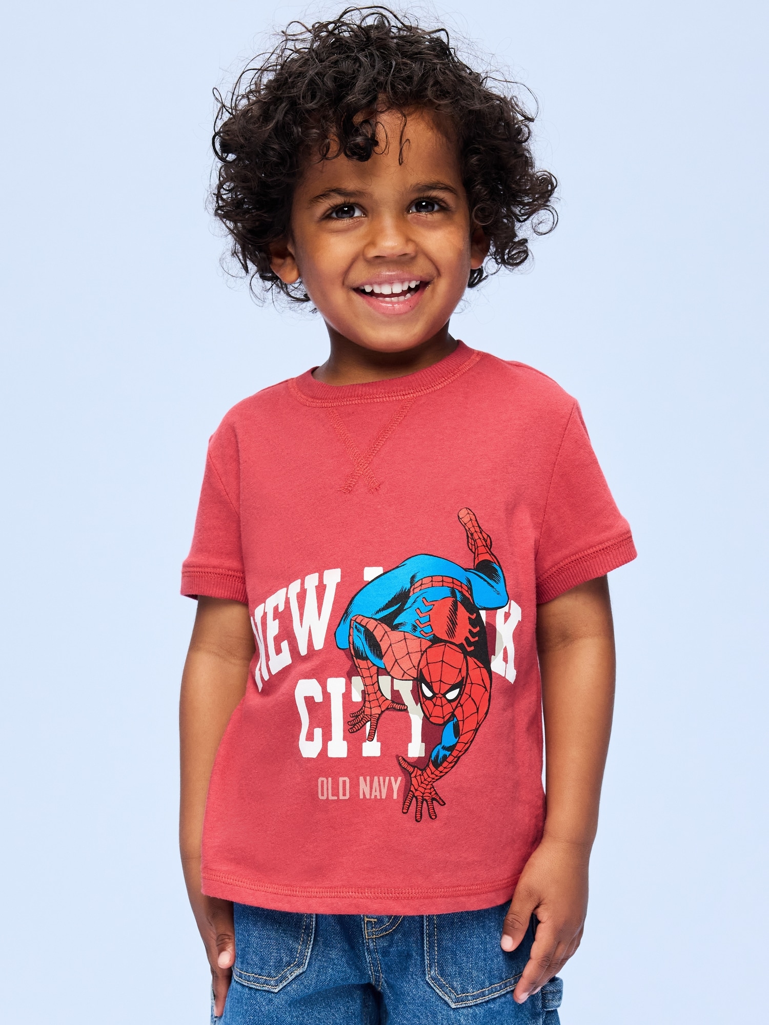 T-SHIRT À BORDS CONTRASTANTS SPIDER-MAN À IMPRIMÉ OLD NAVY X MARVEL POUR TOUT-PETIT