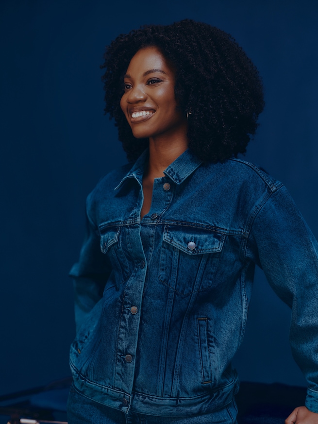 Gap &times; HFR オーバーサイズ アイコン デニムジャケット by IGDALYAH-8